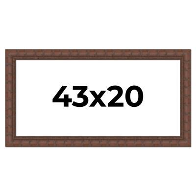 43x20 Frame Pewter Solid Wood Picture Frame Width 1.625 Inches | Interior Frame Depth 0.6875 Inches