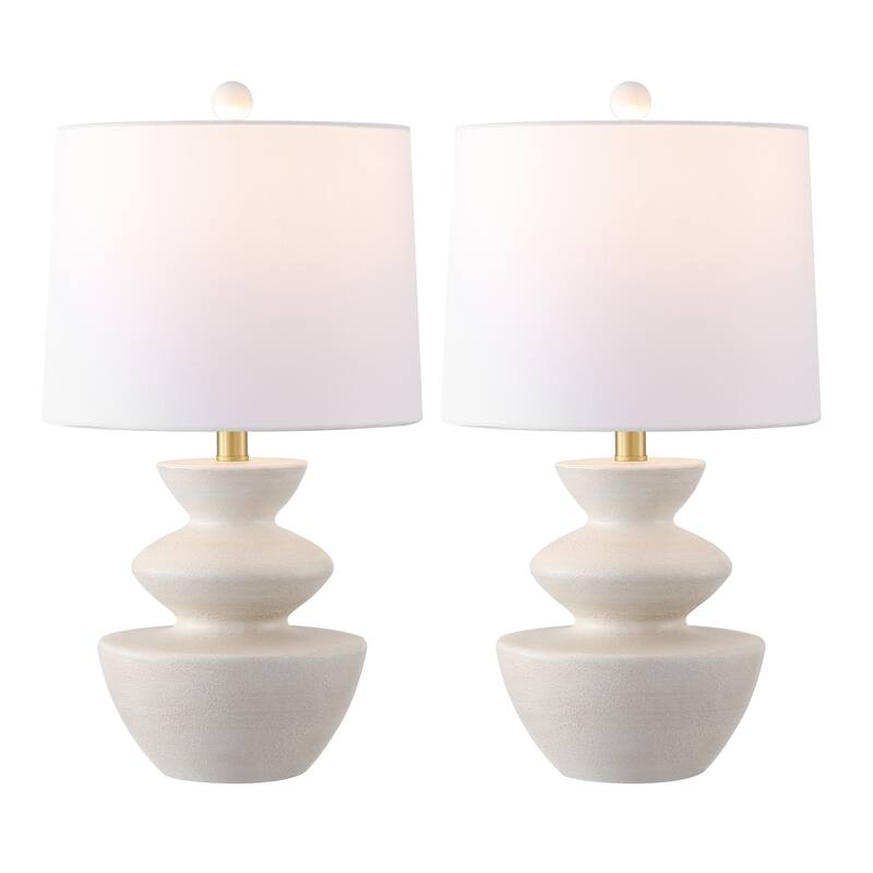 SAFAVIEH Couture Jorden, 22-inch, Resin Table Lamp (Set of 2) - 12"W x 12"D x 22"H