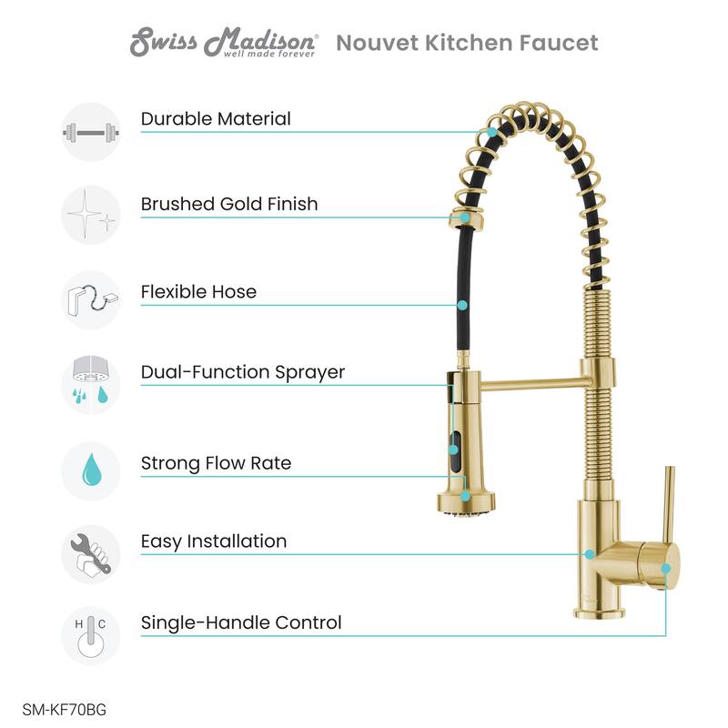 Nouvet Single Handle, Pull-Down Kitchen Faucet