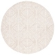 preview thumbnail 92 of 104, SAFAVIEH Handmade Blossom Mahalia Modern Floral Wool Rug 6' x 6' Round - Silver/Ivory