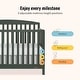 preview thumbnail 4 of 3, Dream On Me Odelle 5 in 1 Convertible Crib - Forest Green