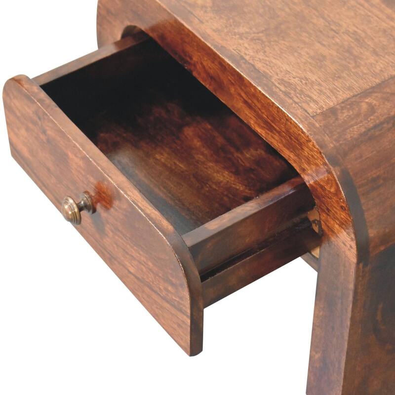 Artisan Furniture Solid Wood California Walnut Disc Bedside