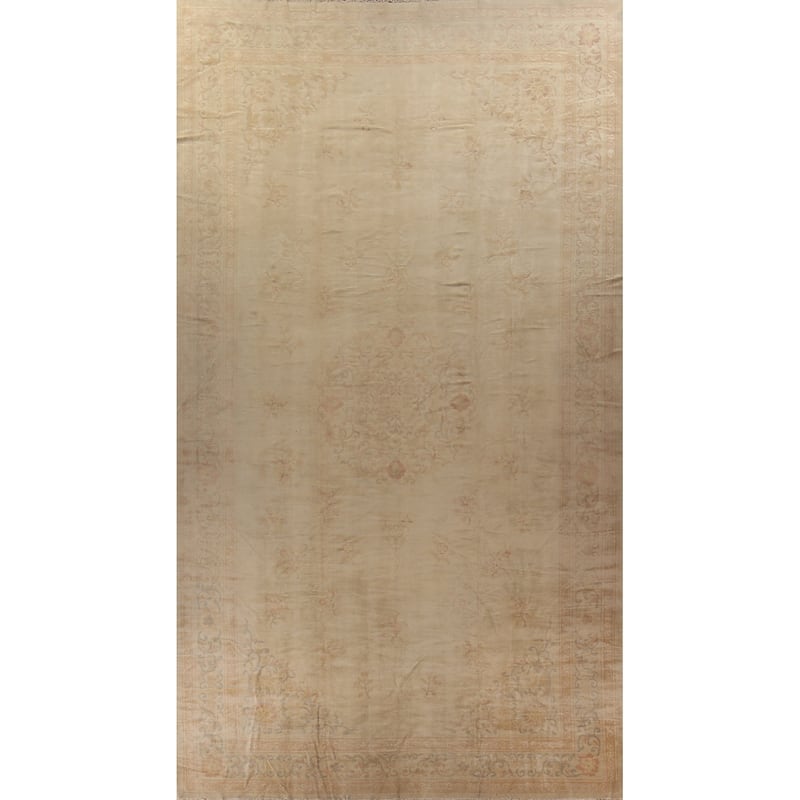 Palace Size Oushak Turkish Antique Area Rug Handmade Wool Carpet - 11'10"x 21'7"