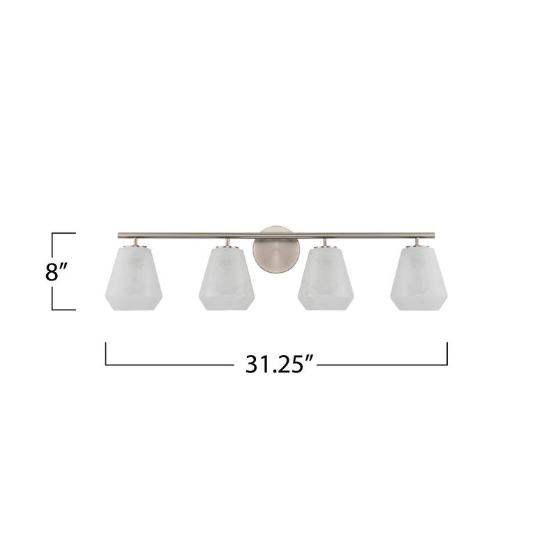 Artcraft Brooke Bathroom Vanity - Wispy White Glassware Shade