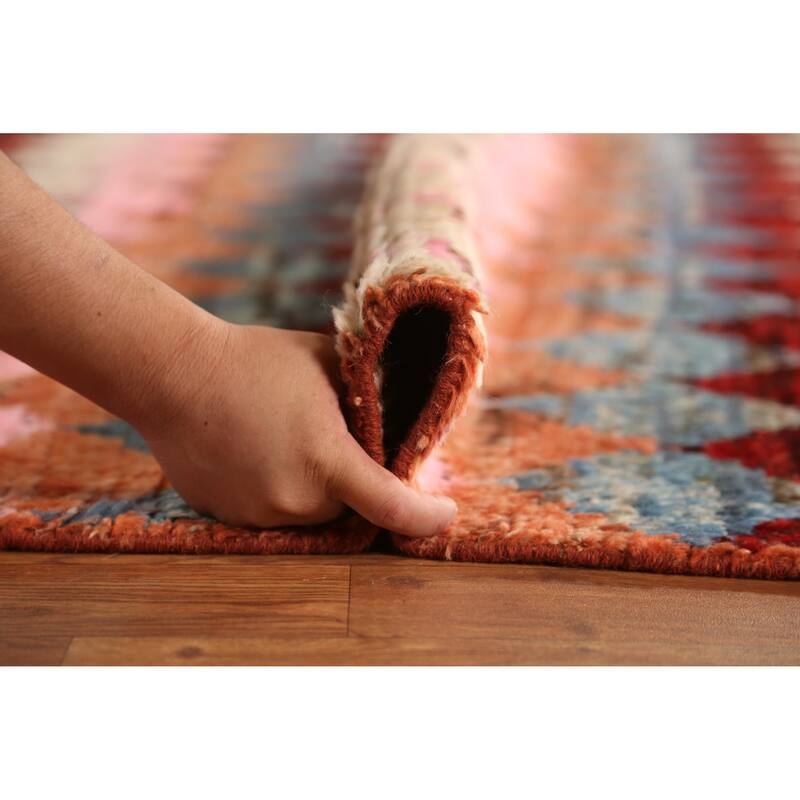 Tribal / Trellis Moroccan Oriental Area Rug Handmade Wool Carpet - 6'7" x 10'4"