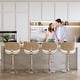 preview thumbnail 22 of 78, Bar Stools Adjustable Height Swivel Faux Leather Armless Barstools