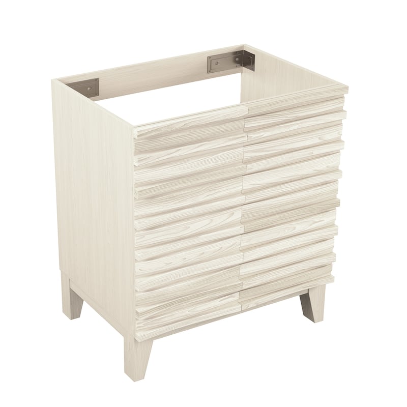 Cascade 30" Freestanding Bathroom Vanity Cabinet Without Top In White Oak - 30