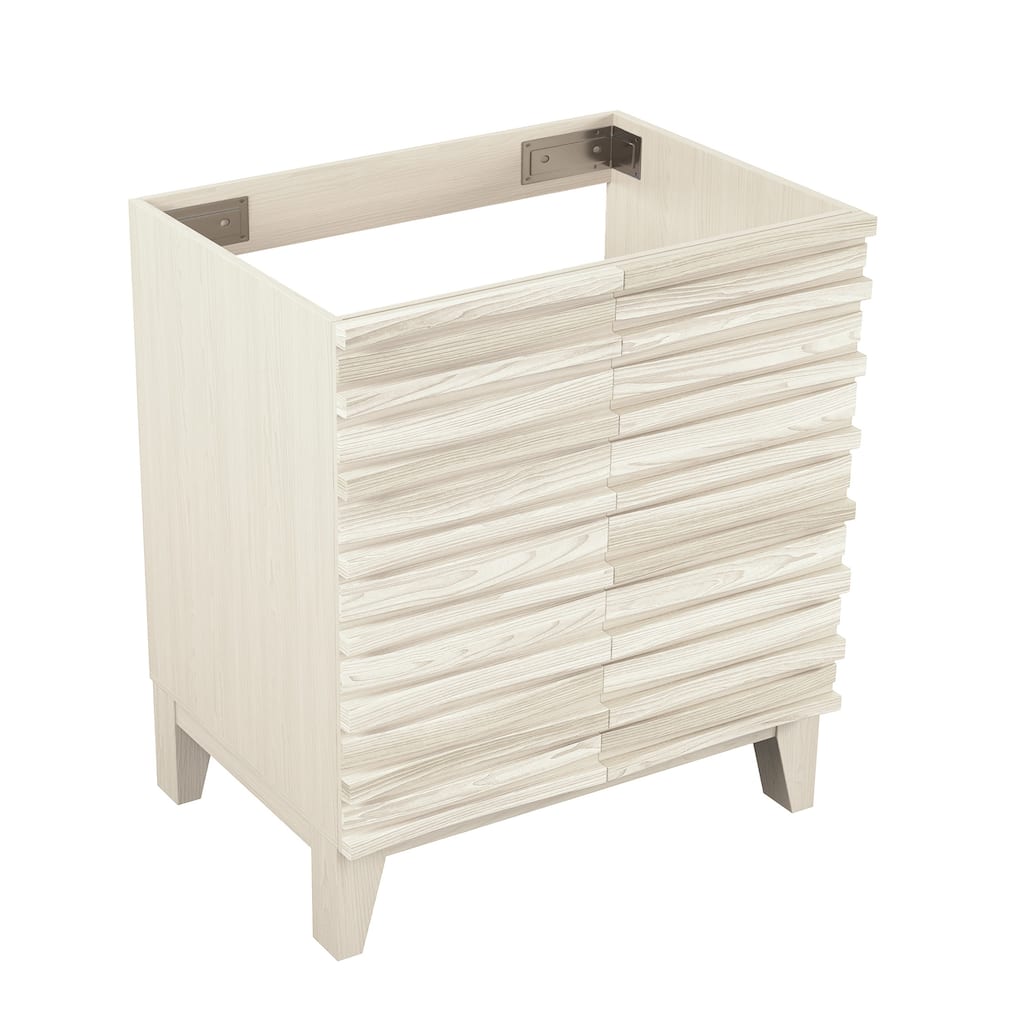 Cascade 30" Freestanding Bathroom Vanity Cabinet Without Top In White Oak - 30