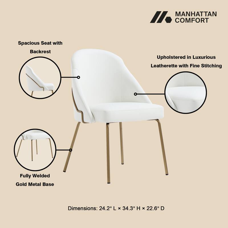 Manhattan Comfort Gracie Leatherette Dining Room Chair