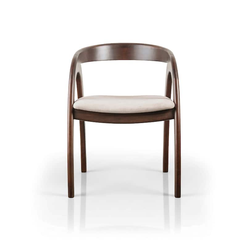 Furniture of America Abigail XIV Mid-Century Modern 7-Piece Walnut Solid Wood Extendable Dining Set with Side Chairs