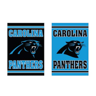 Embossed Suede Flag, Garden Size, Carolina Panthers