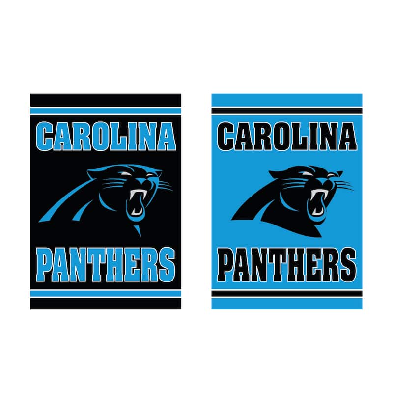 Embossed Suede Flag, Garden Size, Carolina Panthers