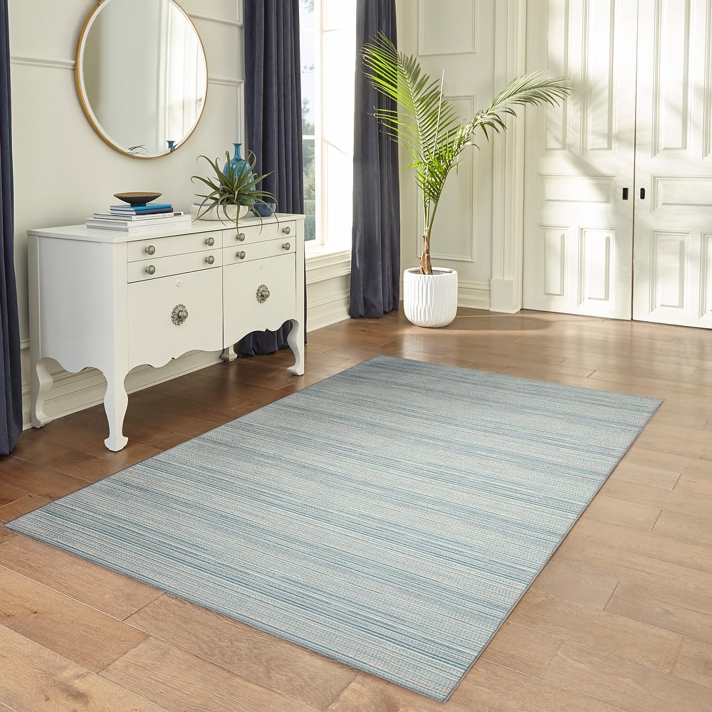 Liora Manne Miranda Tweed Stripe Indoor/Outdoor Rug
