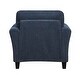 preview thumbnail 22 of 49, Fremont & Park Diboli Chenille 3-Piece Living Room Set - Wood Finish Exposed Feet