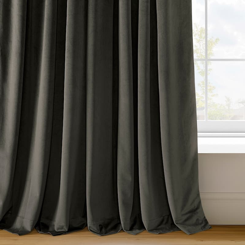 Exclusive Fabrics Signature Velvet Blackout Curtain 108 Inches Long (1 Panel)