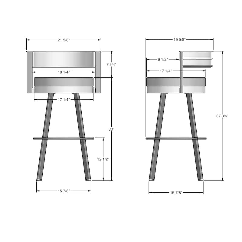 Amisco Browser Swivel Bar Stool