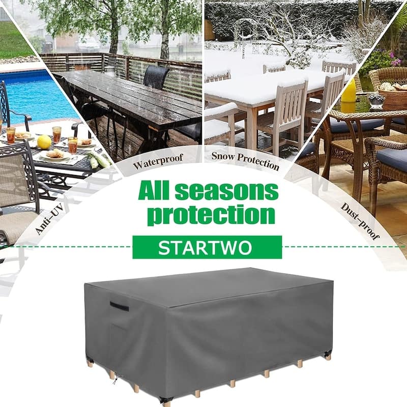 Patio Furniture Covers Waterproof outdoor Windproof patio sectional sofa cover