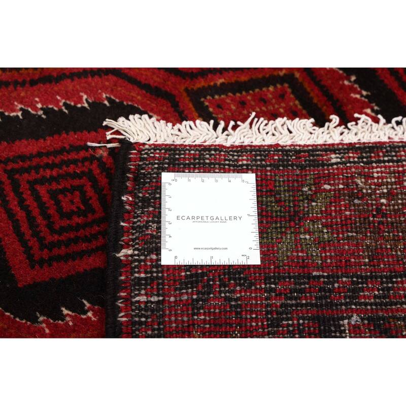 ECARPETGALLERY Hand-knotted Teimani Red Wool Rug - 3'4 x 6'1