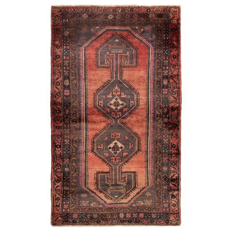 ECARPETGALLERY Hand-knotted Konya Anatolian Dark Copper Wool Rug - 4'2 x 7'3 - Dark Copper - 4'2 x 7'3