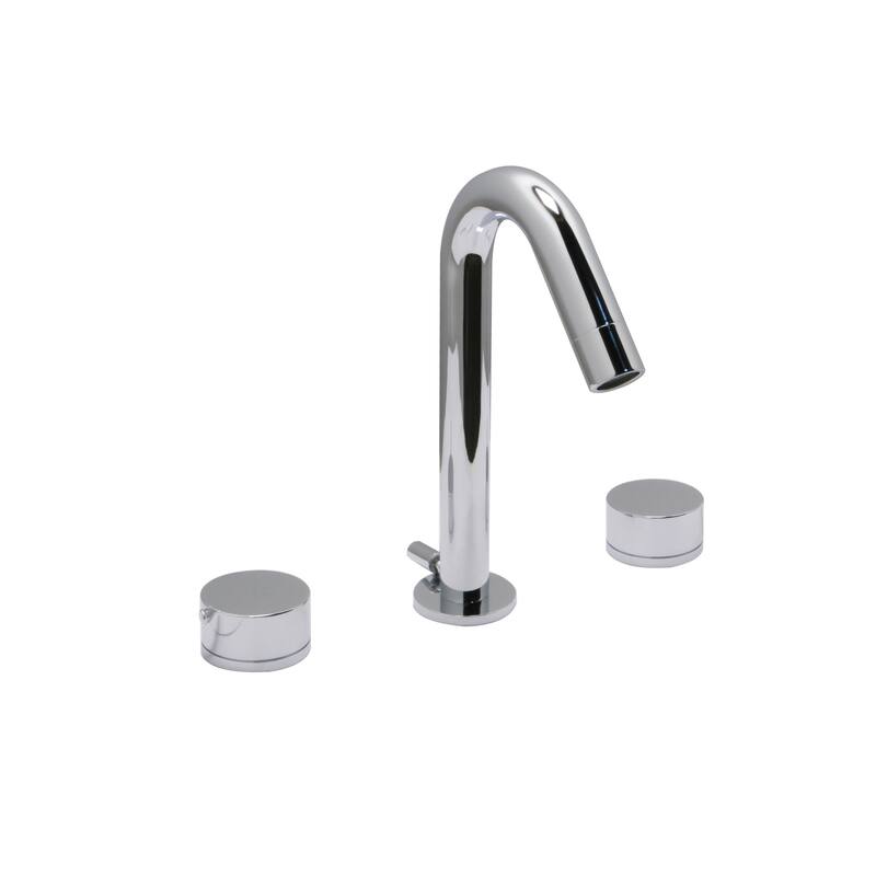 Euro Widespread Bathroom Lavatory Faucet in a Polished Chrome Finish - 8" widespread