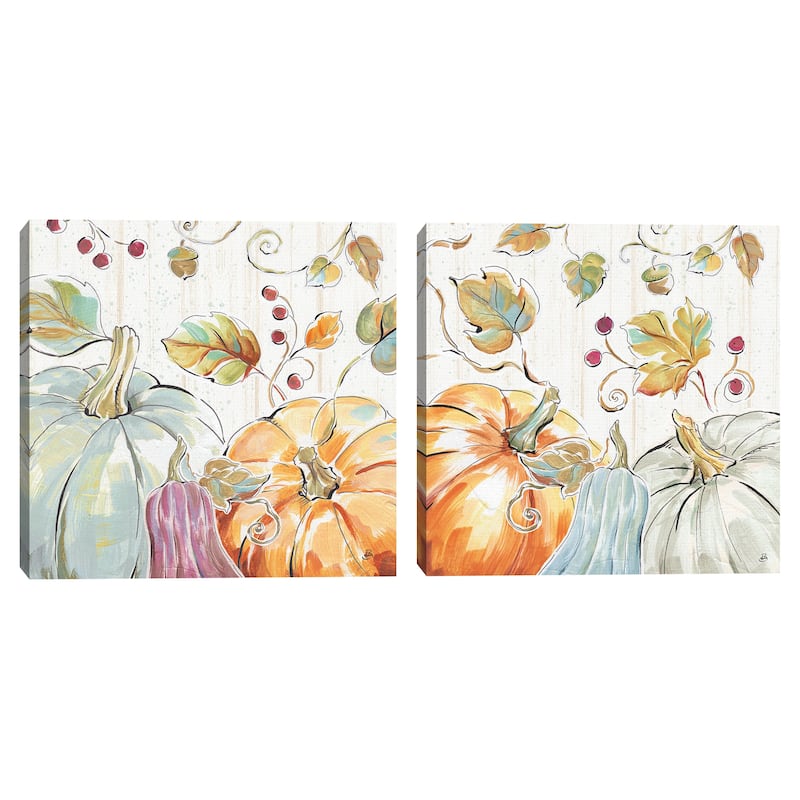 Pumpkin Patch XI, Pumpkin Patch III by Daphne Brissonnet Canvas Art Prints