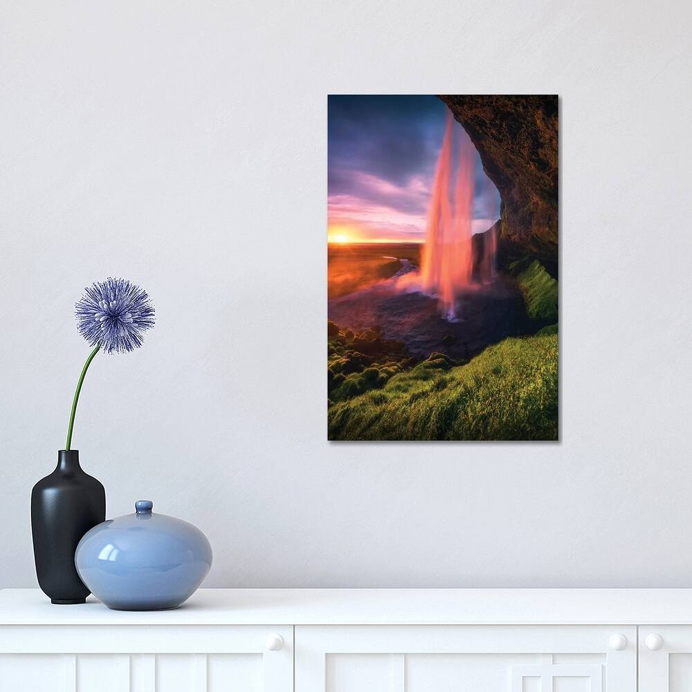 iCanvas "Seljalandsfoss Waterfall - Iceland" by Cuma Cevik Canvas Print