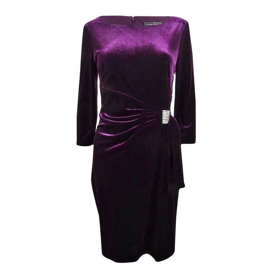 plum velvet dress