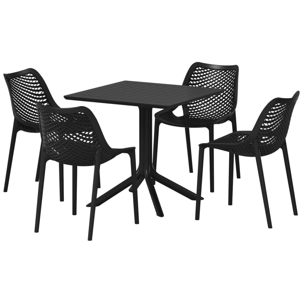 Frond and Form 4-Person Outdoor Square Dining Set