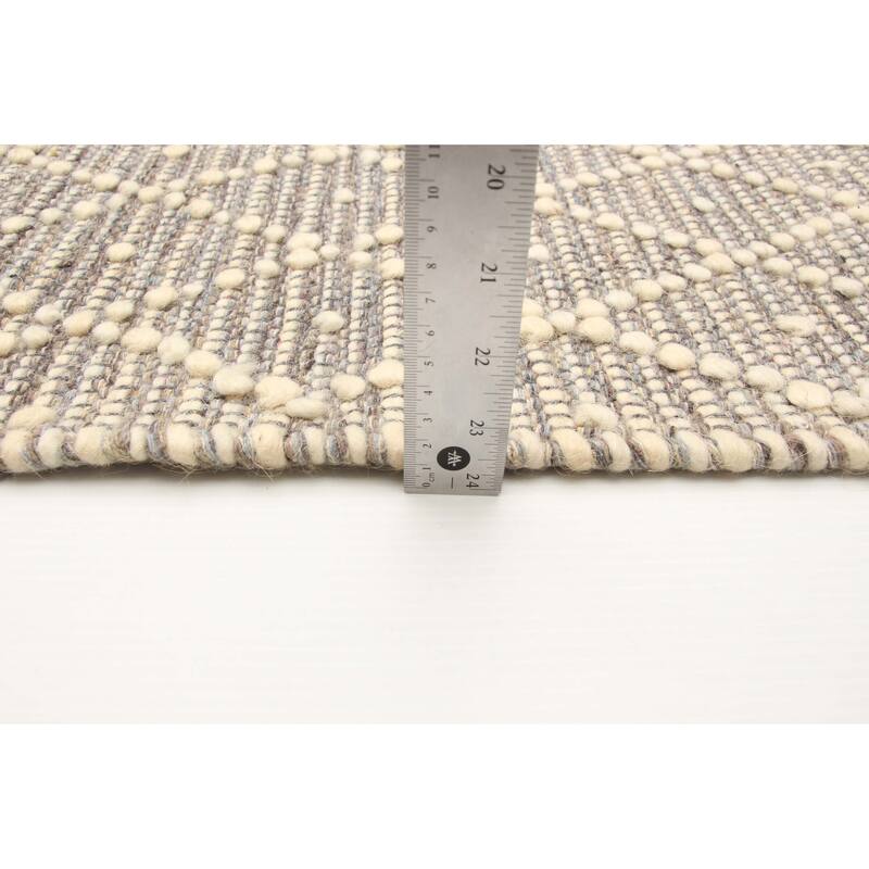 ECARPETGALLERY Braid weave Sienna Brown Wool Rug - 5'0 x 8'2