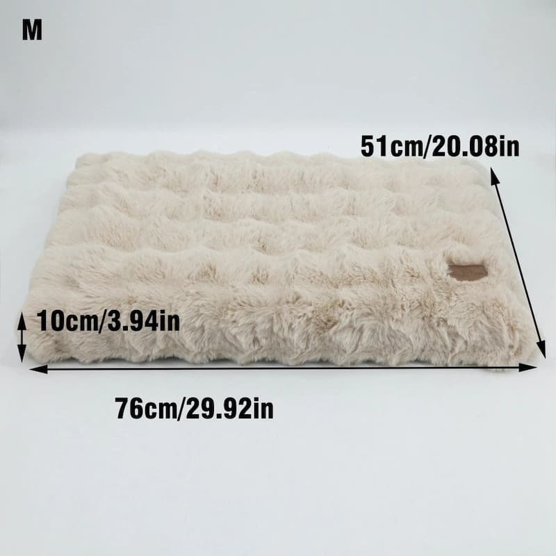 Washable Dog Bed Comfy Fluffy Kennel Pad Anti-Slip Pet Sleeping Mat Dogs Pillow