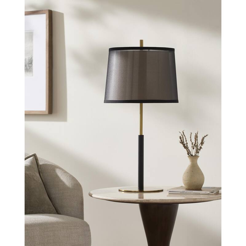 Livabliss Tanza Traditional Accent Table Lamp - 26"H x 13"W x 13"D - Black