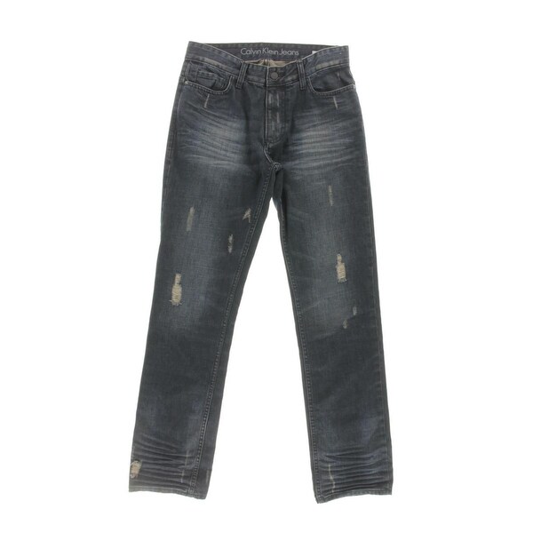 calvin klein slim straight mens jeans