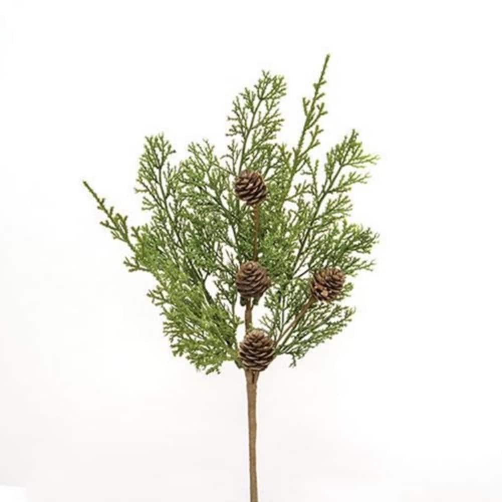 Decorative Western Cedar Pinecone Pick for Seasonal Arrangements - 14