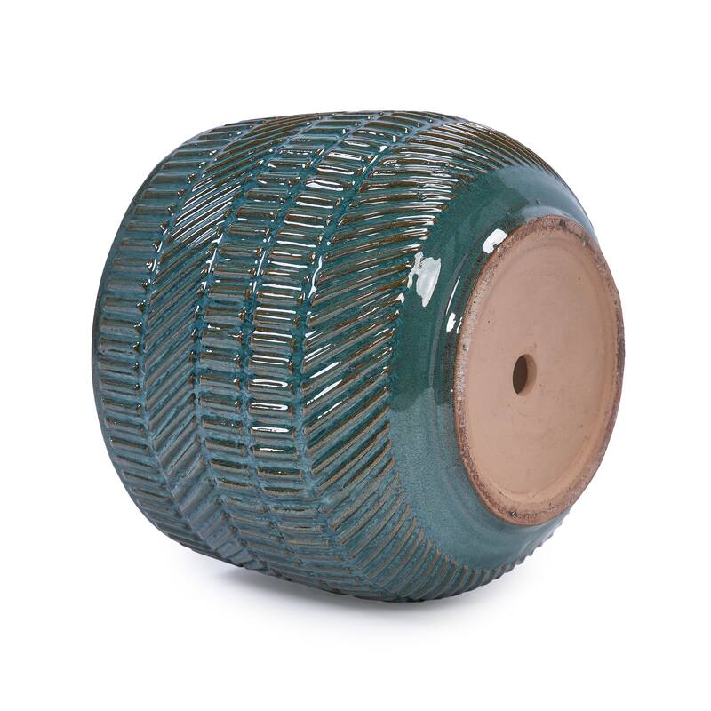 Handmade Textured Ceramic Pots for Succulents & Herbs, Indoor/Outdoor