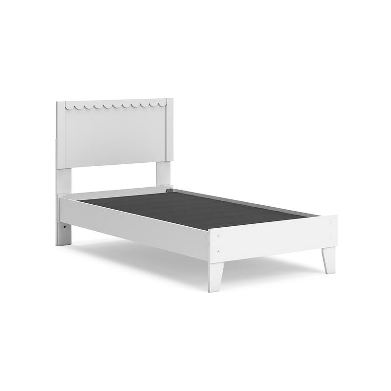 Signature Design by Ashley Hallityn White Panel Platform Bed