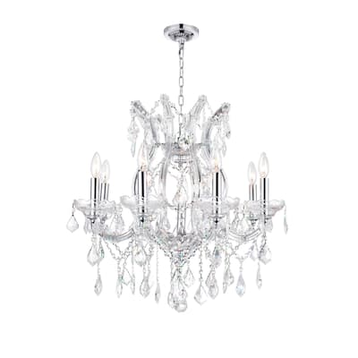 Maria Theresa 9 Light Up Chandelier With Chrome Finish