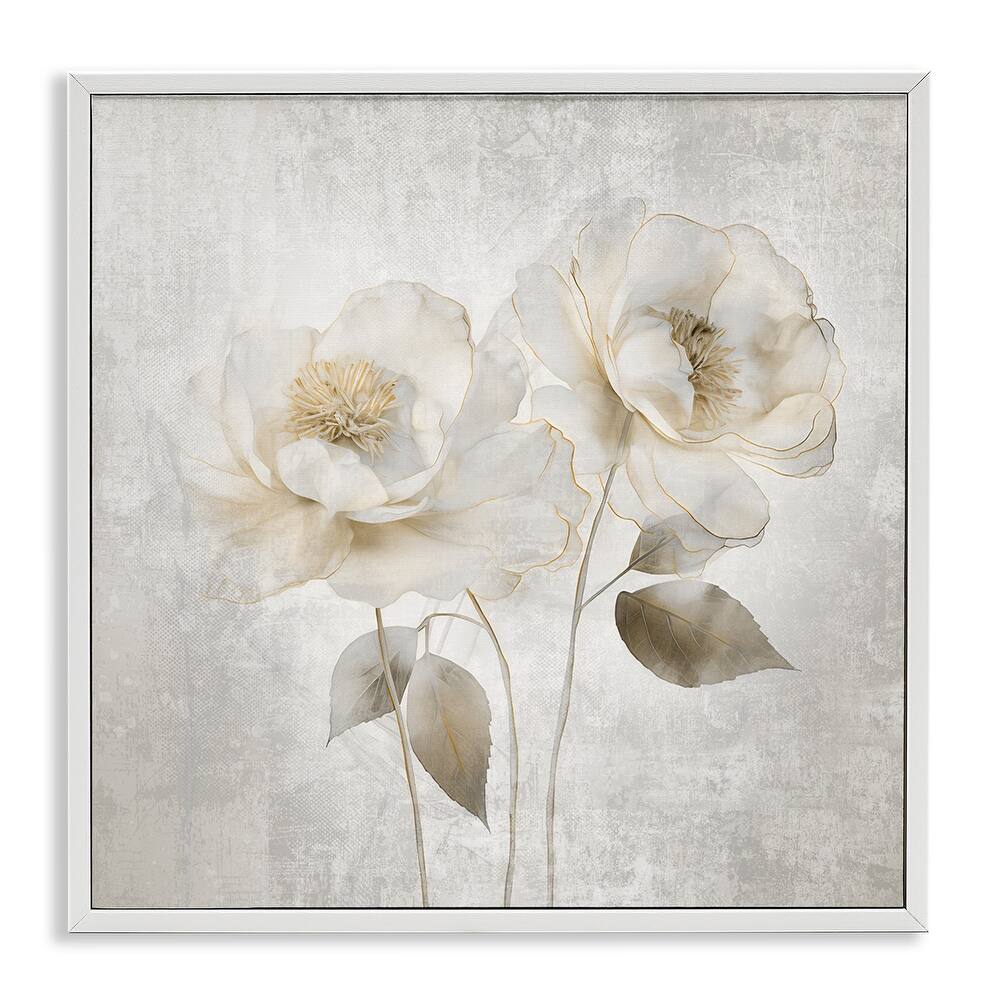 Stupell Contemporary Muted Blossoms Framed Giclee Art Design By Irene Weisz
