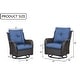 preview thumbnail 9 of 11, Gymojoy Outdoor Rattan Wicker Swivel Chair with Cushion (Set of 2)