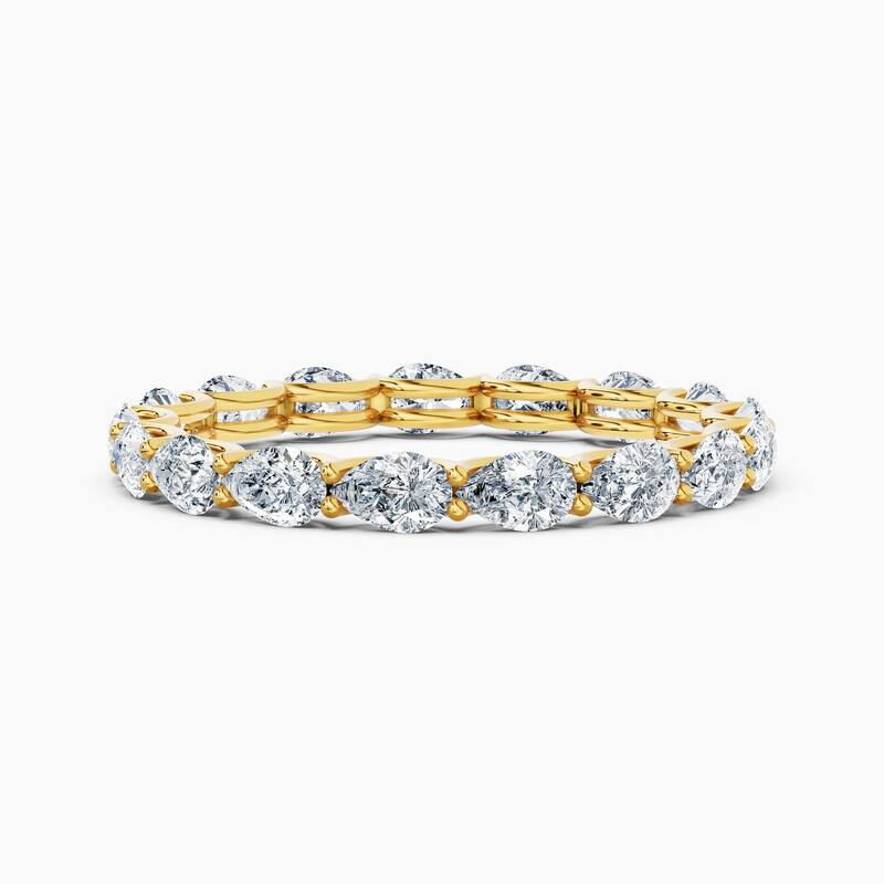 Auriya 14k Gold Pear East-West Lab Grown Diamond Eternity Band 1.70 - 6.75 ct. tw. (F-G, VS) - 1.70 ct. wt. - 4 - Yellow