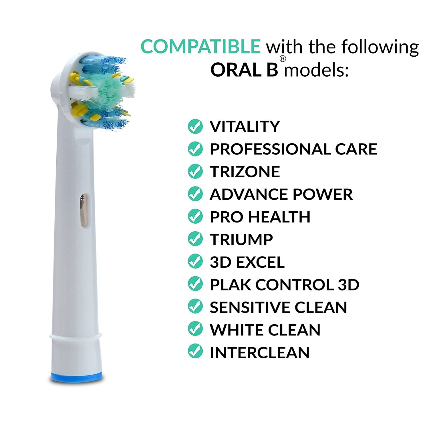 Shop Wadeo 8pcs Replacement Electric Toothbrush Heads Regular