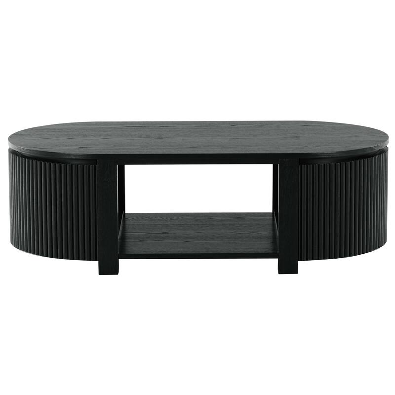SAFAVIEH Couture Shelbie Reeded Oval Coffee Table, Fully Assembled - 51"W x 25"D x 16"H