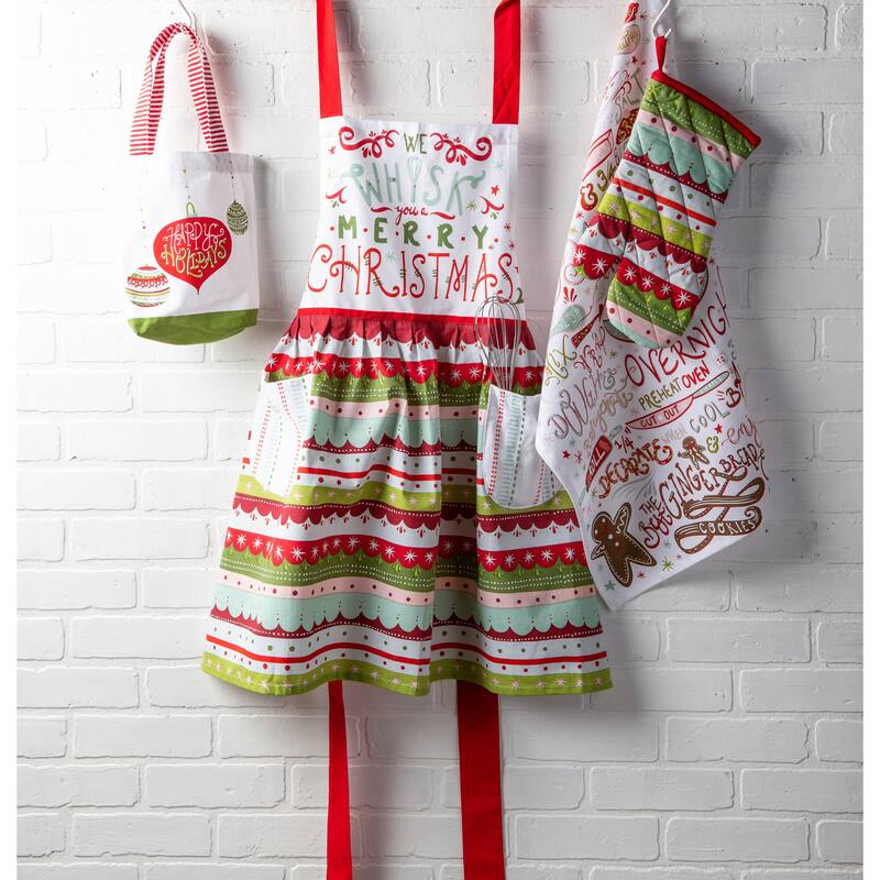 Design Imports Christmas Plaid Chef Kitchen Apron