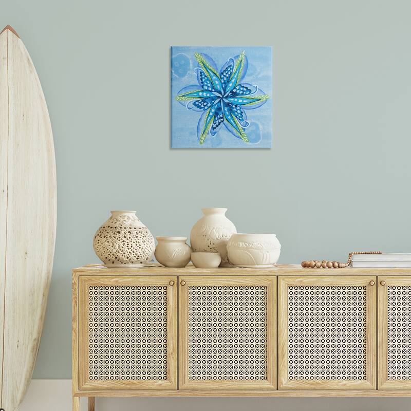 Stupell Star Shaped Abstract Flower Canvas Wall Art Design By Liz Jardine