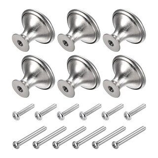 23.5mm Stainless Steel Knobs Drawer Door Pull Handles Silver Tone - Bed ...