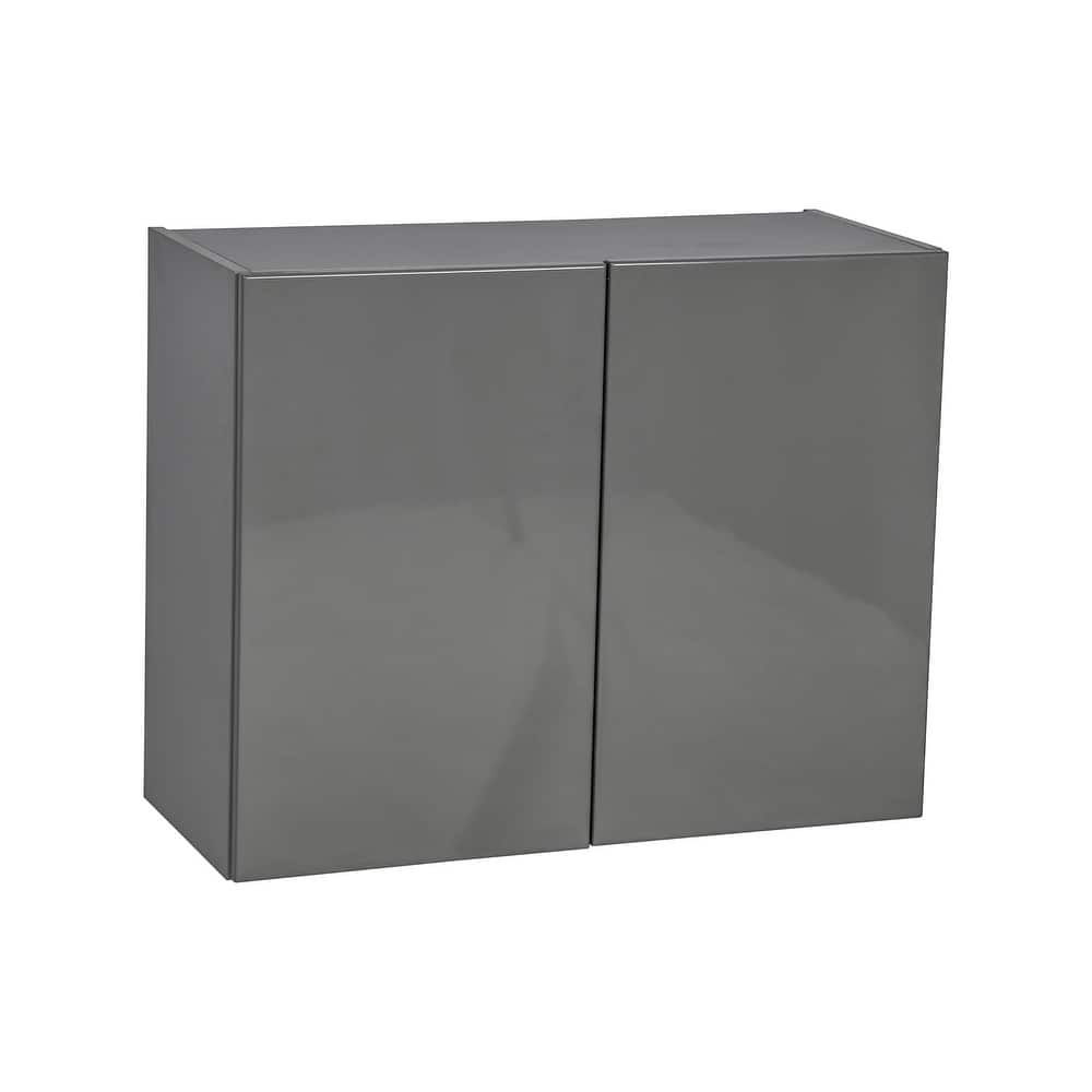 30" x 24" Wall Cabinet-Double Door-Grey - 30 x 24 x 12