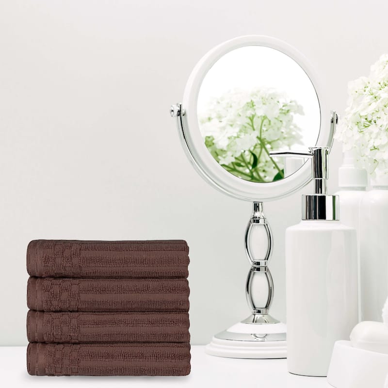 Superior Soho Ribbed Cotton Hand Towel Set of 4