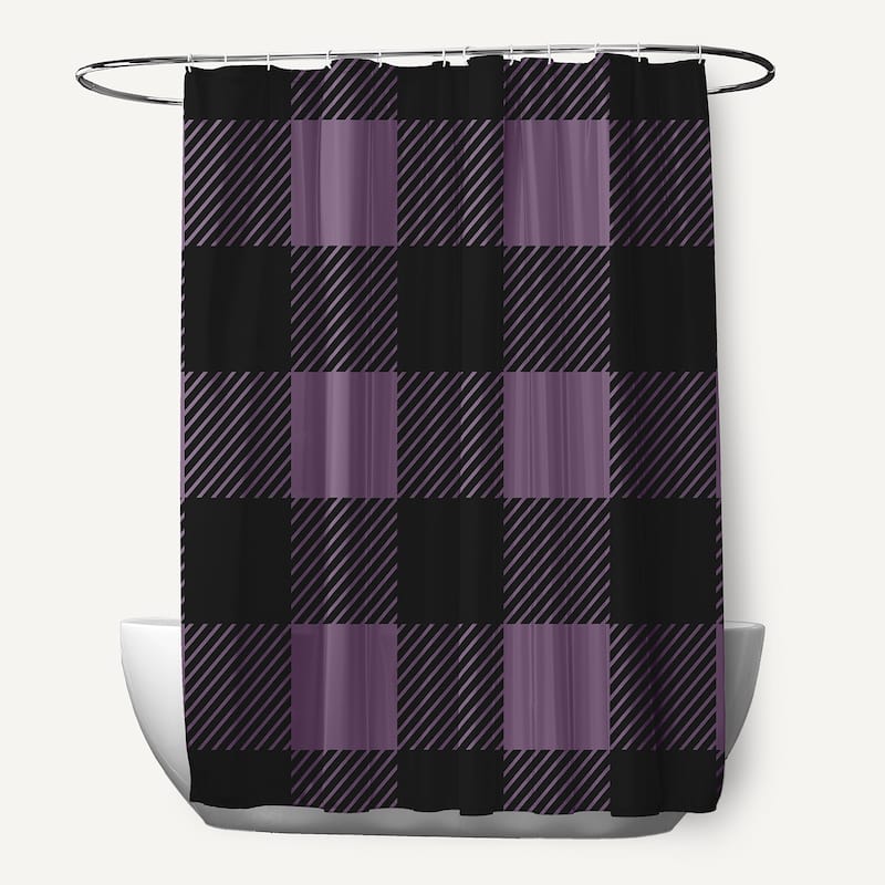 Buffalo Plaid Shower Curtain - Larkspur