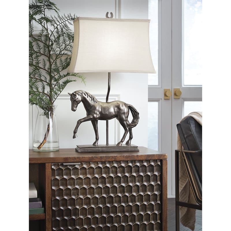 Signature Design by Ashley Sandorman Bronze Table Lamp - 16"W x 9"D x 27"H