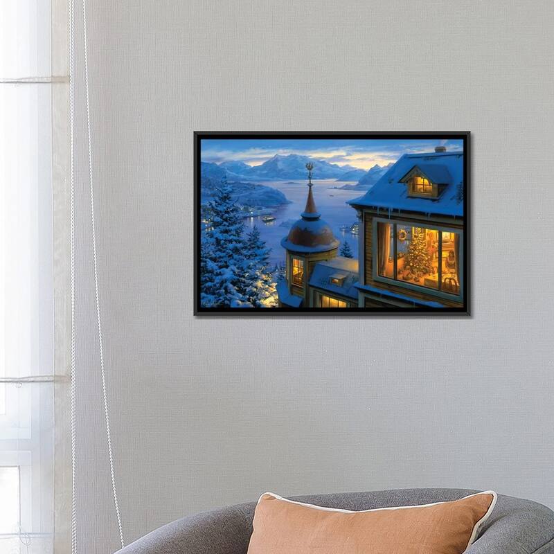 iCanvas "Coming Home For Christmas" by Evgeny Lushpin Framed Canvas Print