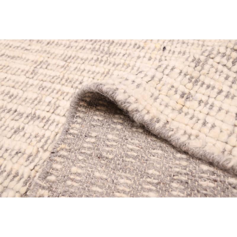ECARPETGALLERY Hand-knotted Looma Cream Wool Rug - 8'0 x 10'3
